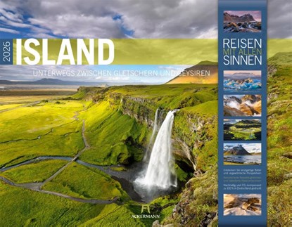 Island Kalender 2026 | Unterwegs zwischen Gletschern und Geysiren, Ackermann Kunstverlag GmbH - Paperback - 9783838426549