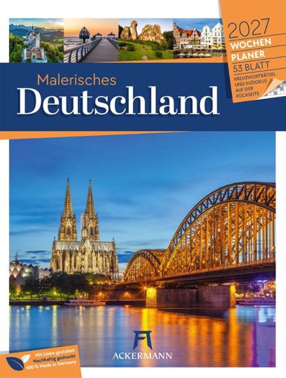 Malerisches Deutschland Wochenplaner Kalender 2027, Ackermann Kunstverlag GmbH - Paperback - 9783838437040