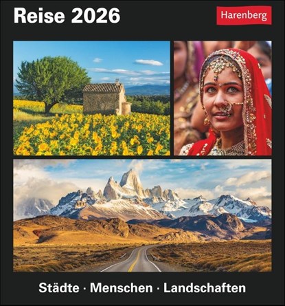 Reise Tagesabreißkalender 2026 - Kulturkalender - Städte, Menschen, Landschaften, Petra Dubilski ; Martina Schnober-Sen - Paperback - 9783840035548