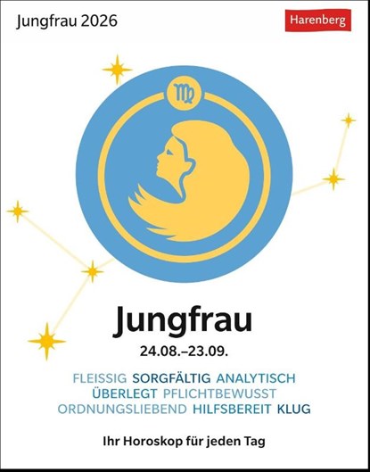 Jungfrau Sternzeichenkalender 2026 - Tagesabreißkalender - Ihr Horoskop für jeden Tag, Robert Satorius - Paperback - 9783840035951