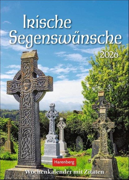Irische Segenswünsche Wochenkalender 2026 - mit Zitaten, niet bekend - Paperback - 9783840036217
