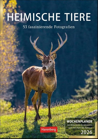 Heimische Tiere Wochenplaner 2026 - 53 faszinierende Fotografien, Markus Hattstein - Paperback - 9783840036279