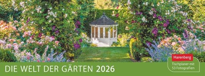 Die Welt der Gärten Premium-Tischplaner 2026 - Wochenkalender mit 53 Fotografien, Sabine Durdel-Hoffmann - Paperback - 9783840036835