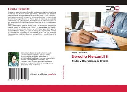 Derecho Mercantil II, Marisol Luna Garcia - Paperback - 9783841752598