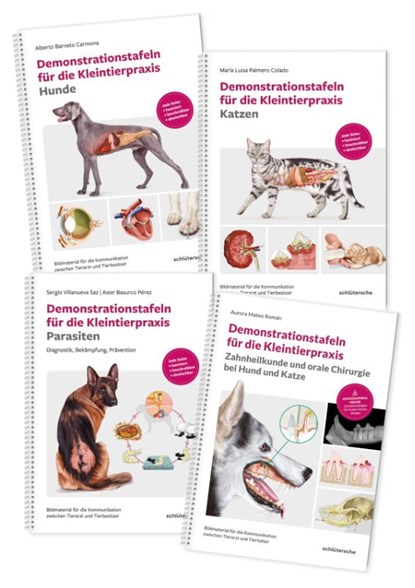 Demonstrationstafeln für die Kleintierpraxis Hund, Katze, Parasiten und Zahnheilkunde 4 Bde. im SET, niet bekend - Gebonden - 9783842601260