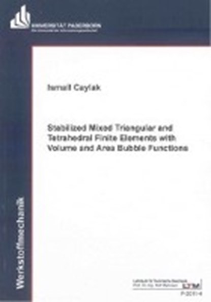 Caylak, I: Stabilized Mixed Triangular and Tetrahedral Finit, CAYLAK,  Ismail - Paperback - 9783844000849