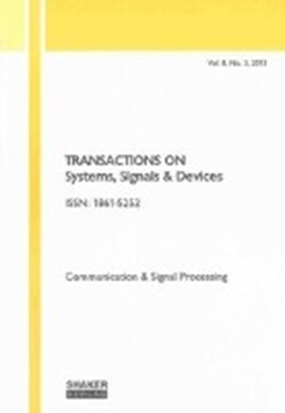 Transactions on Systems, Signals and Devices Vol. 8, No. 3, niet bekend - Paperback - 9783844024883
