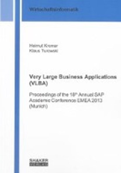 Very Large Business Applications (VLBA), niet bekend - Paperback - 9783844025200