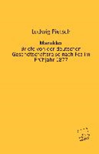 Marokko, Ludwig Pietsch - Paperback - 9783845712253
