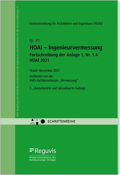 HOAI - Ingenieurvermessung - Fortschreibung der Anlage 1, Nr. 1.4 HOAI 2021, niet bekend - Gebonden - 9783846213568