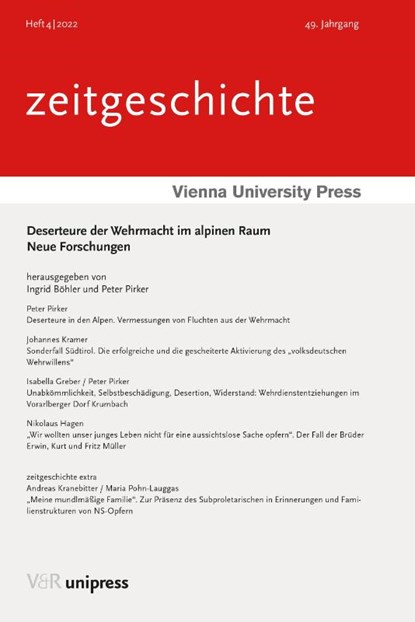 Deserteure der Wehrmacht im alpinen Raum, Ingrid Böhler ; Peter Pirker - Paperback - 9783847114130