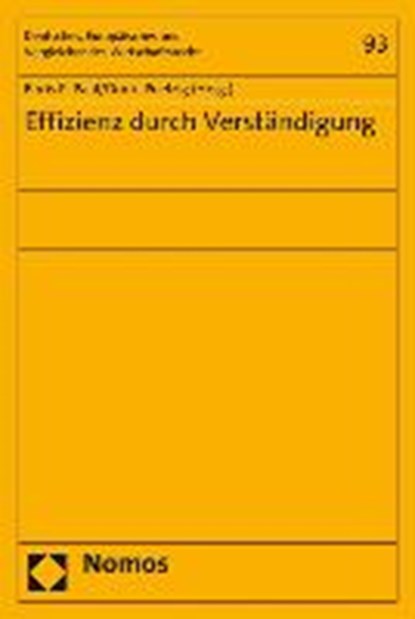 Effizienz durch Verständigung, PAAL,  Boris P. ; Poelzig, Dörte - Paperback - 9783848720392