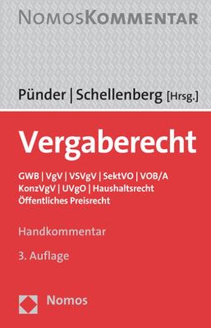 Vergaberecht, Hermann Pünder ;  Martin Schellenberg - Gebonden - 9783848730438