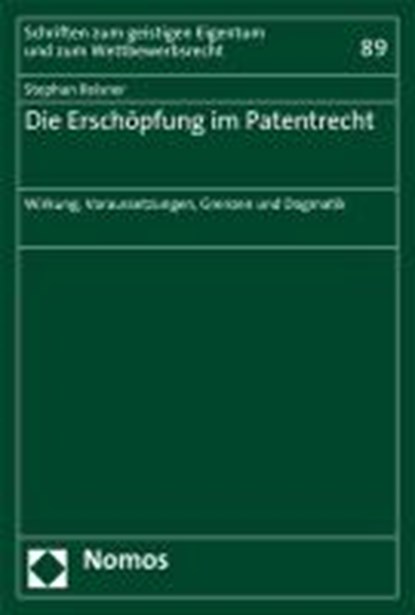 Die Erschöpfung im Patentrecht, REISNER,  Stephan - Paperback - 9783848739172