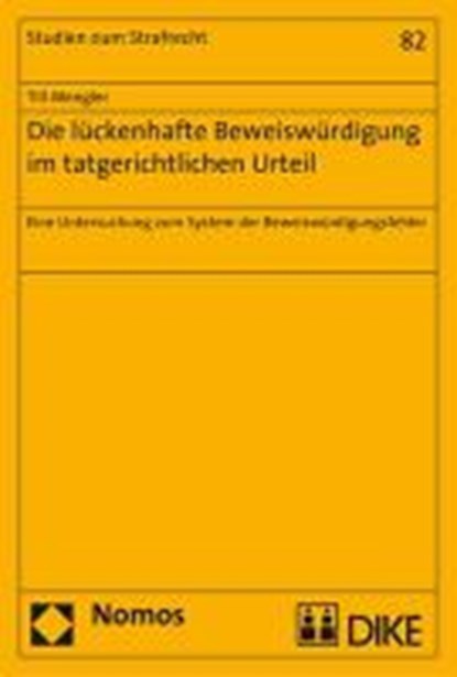 Mengler, T: Lückenhafte Beweiswürdigung / Urteil, MENGLER,  Till - Paperback - 9783848739868