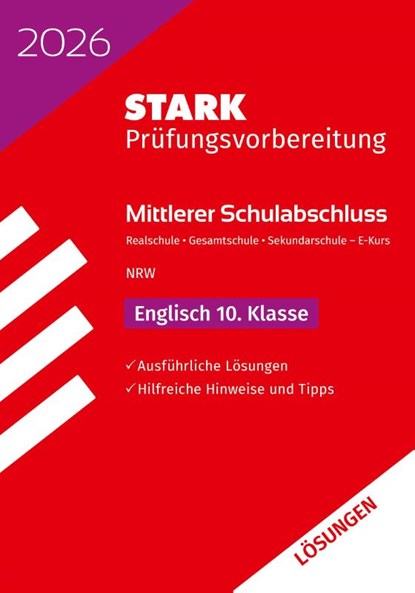 STARK Lösungen zu Englisch E-Kurs - Mittlerer Schulabschluss (MSA) 2026 NRW - Prüfungsvorbereitung, niet bekend - Paperback - 9783849063085
