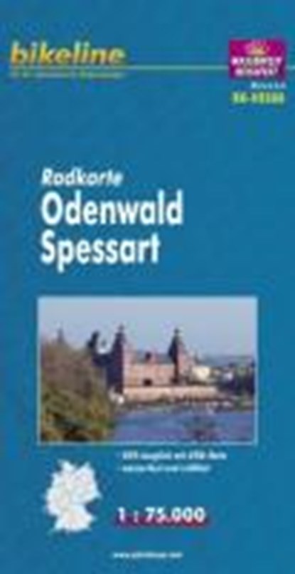 Bikeline Radkarte Deutschland Odenwald, Spessart 1 : 75 000, niet bekend - Paperback - 9783850003162