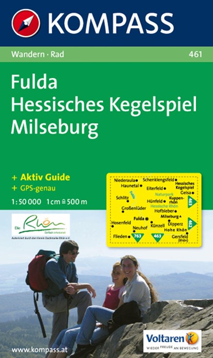 Kompass WK461 Fulda, Hessisches Kegelspiel, Milseburg, niet bekend - Losbladig - 9783850261838