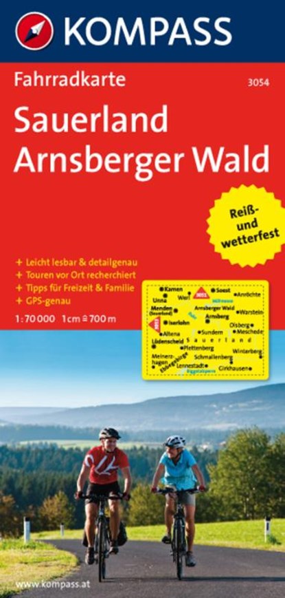 Kompass FK3054 Fietskaart Sauerland, Arnsberger Wald, niet bekend - Losbladig - 9783850262750