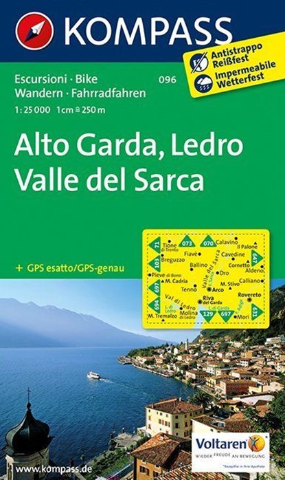 Kompass WK096 Alto Garda, Val di Ledro,  - Losbladig - 9783850264921
