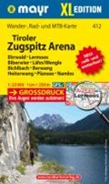 Tiroler Zugspitz Arena XL - Ehrwald - Lermoos - Biberwier - Lähn/Wengle - Bichlbach - Berwang - Heiterwang - Plansee - Namlos 1 : 25 000 | auteur onbekend | 