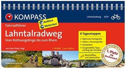 FF6310 Lahntalradweg, Rothaargebirge bis zum Rhein Kompass, VOGT,  Hans-Peter - Losbladig - 9783850267618