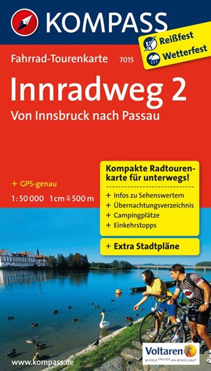 Kompass FTK7015  Innradweg 2, Von Innsbruck nach Passau, niet bekend - Losbladig - 9783850267823