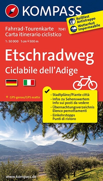 Kompass FTK7041 Etschradweg, niet bekend - Losbladig - 9783850268066