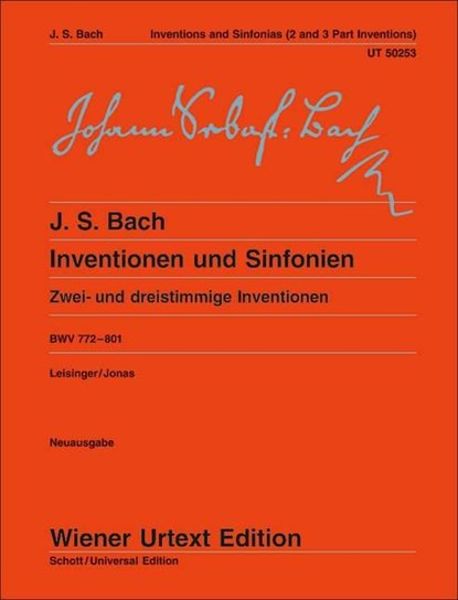 Inventions And Sinfonias BWV 772-801, JOHANN SEBASTI BACH - Paperback - 9783850556521