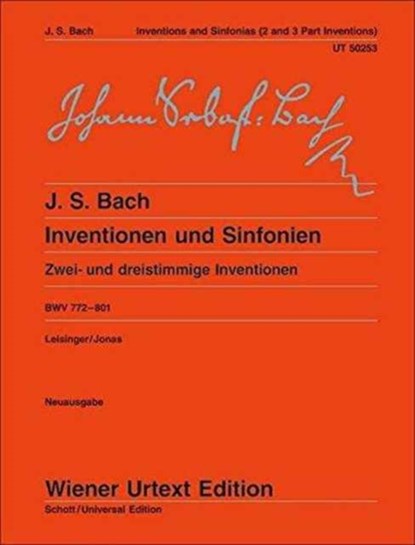 Inventions And Sinfonias BWV 772-801, niet bekend - Paperback - 9783850556521