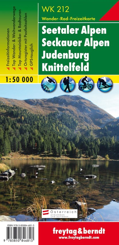 F&B WK212 Seetaler Alpen, Seckauer Alpen, Judenburg, Knittelfeld, niet bekend - Losbladig - 9783850846813