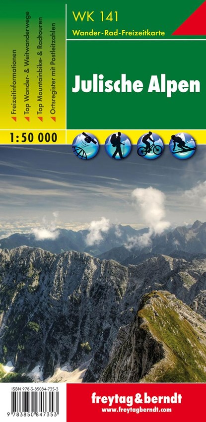 F&B WK141 Julische Alpen, niet bekend - Losbladig - 9783850847353
