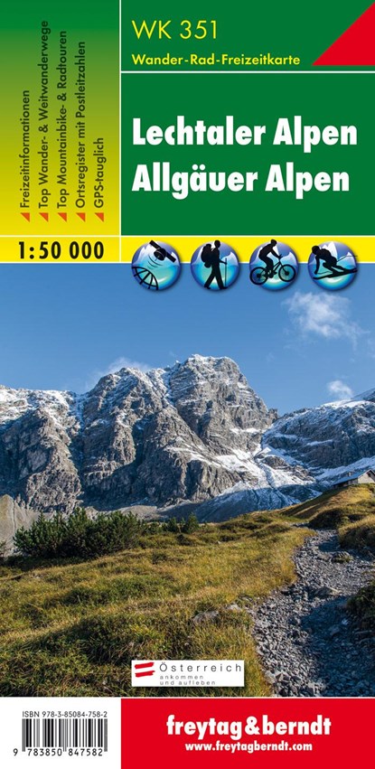 F&B WK351 Lechtaler Alpen, Allgäuer Alpen, niet bekend - Losbladig - 9783850847582