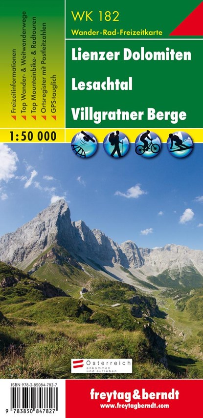 F&B WK182 Lienzer Dolomiten, Lesachtal, Villgratental, niet bekend - Losbladig - 9783850847827