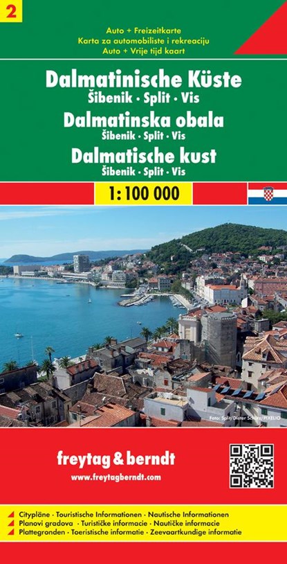 F&B Dalmatische kust 2, Šibenik, Split, Vis, niet bekend - Losbladig - 9783850849975