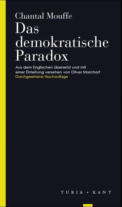 Das demokratische Paradox, Chantal Mouffe - Paperback - 9783851329131