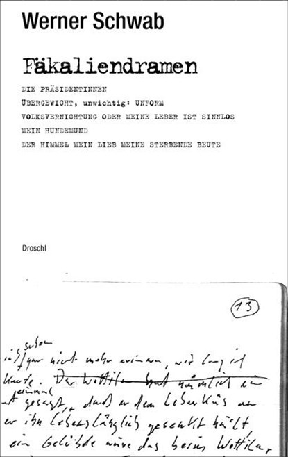 Fäkaliendramen, Werner Schwab - Gebonden - 9783854208402