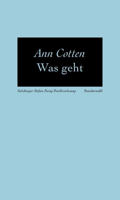 Was geht, Ann Cotten - Paperback - 9783854494980