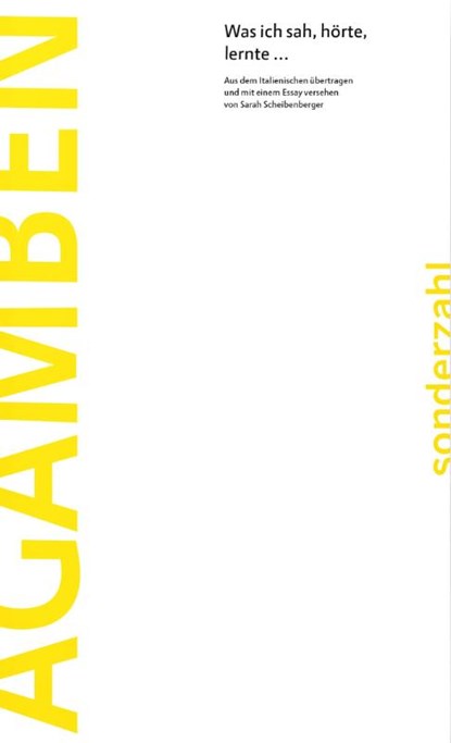 Was ich sah, hörte, lernte¿..., Giorgio Agamben - Paperback - 9783854496502