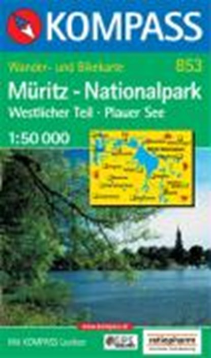 Müritz-Nationalpark. Westlicher Teil. Plauer See 1 : 50 000, niet bekend - Losbladig - 9783854917342