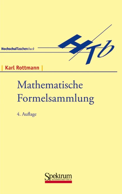 Mathematische Formelsammlung, Karl Rottmann - Paperback - 9783860254622