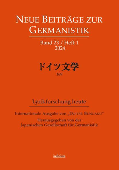 Neue Beiträge zur Germanistik, Band 23 / Heft 1 / 2024, Japanische Gesellschaft für Germanistik - Paperback - 9783862057603