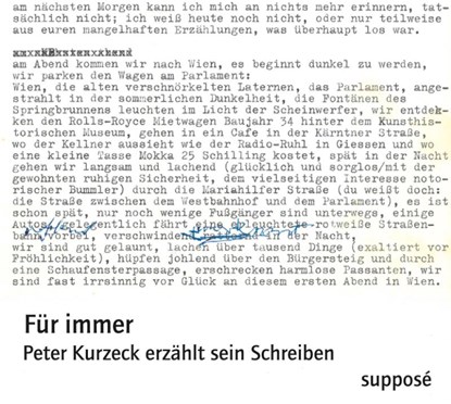 Für immer, Peter Kurzeck ; Klaus Sander - AVM - 9783863850142