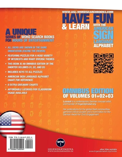 108 Word Search Puzzles with the American Sign Language Alphabet, Fingeralphabet Org - Paperback - 9783864690204