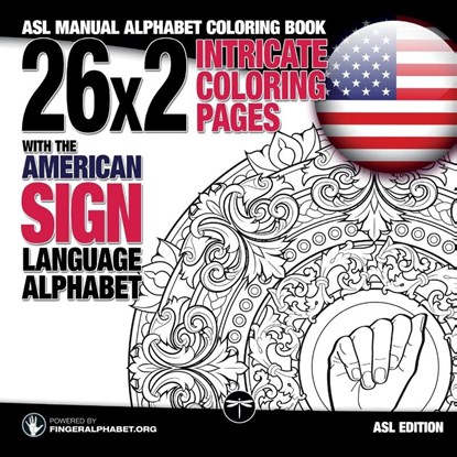 26x2 Intricate Coloring Pages with the American Sign Language Alphabet, niet bekend - Paperback - 9783864690402