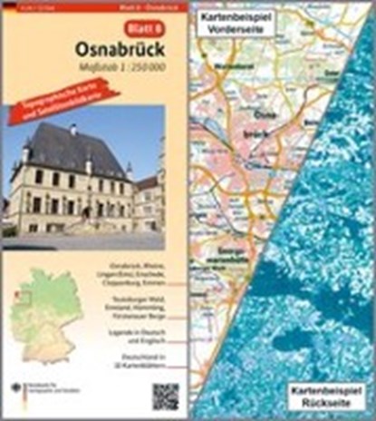 Osnabrück Umgebungskarte mit Satellitenbild 1:250.000, niet bekend - Paperback - 9783864820960