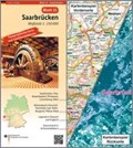 Saarbrücken Umgebungskarte mit Satellitenbild 1:250.000 | auteur onbekend | 