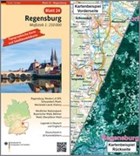 Regensburg Umgebungskarte mit Satellitenbild 1:250.000 | auteur onbekend | 