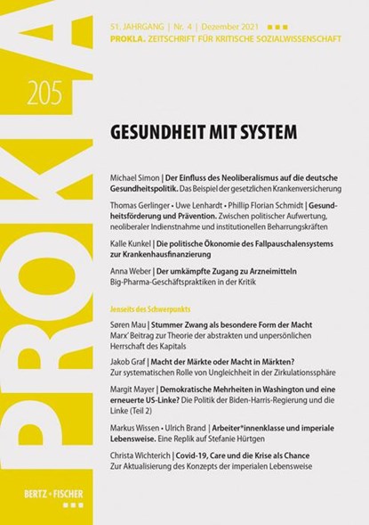 Gesundheit mit System, Prokla 205 - Paperback - 9783865059055