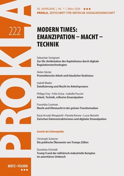 Modern Times: Emanzipation - Macht - Technik, Prokla - Paperback - 9783865059222